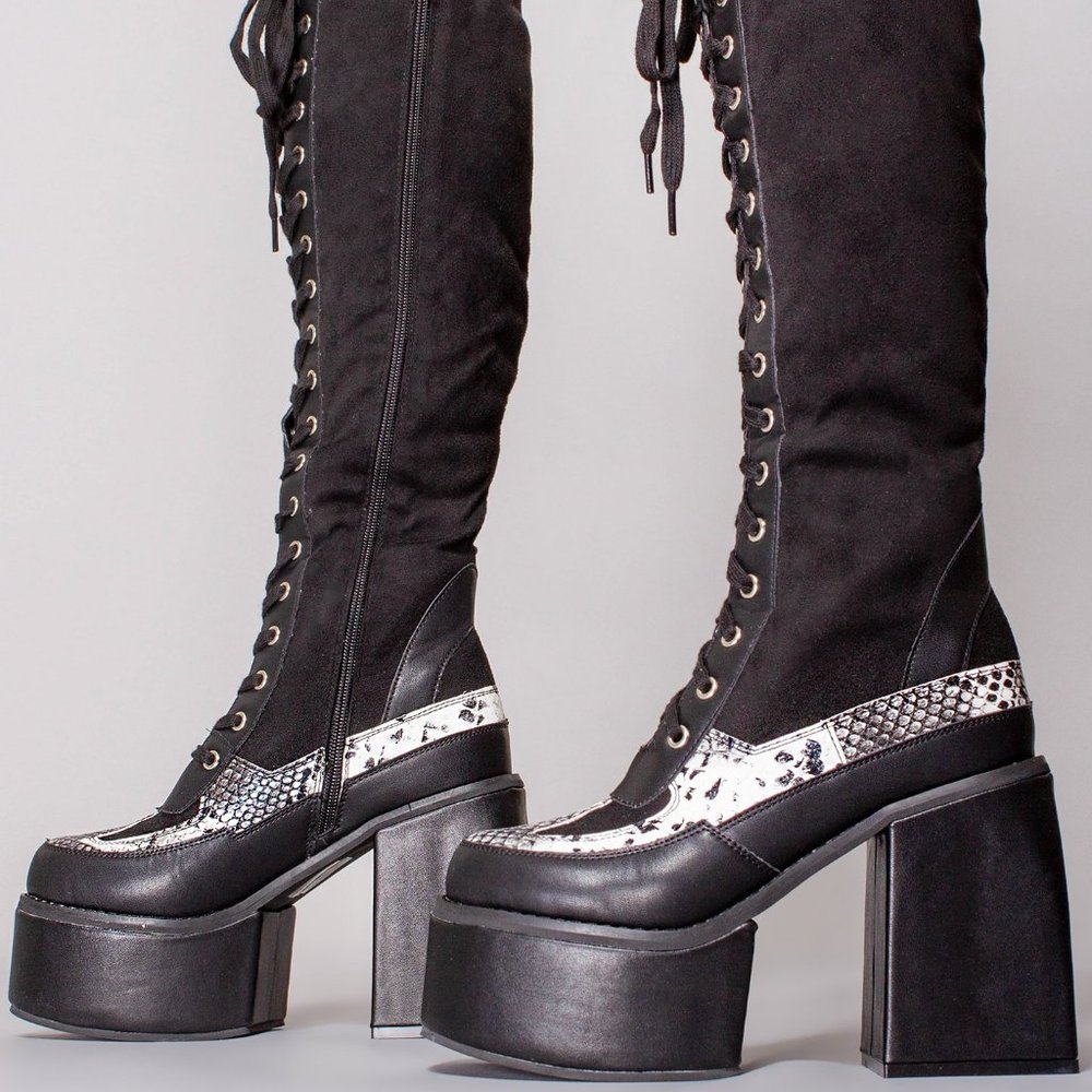 Venomous Lace Up Boots